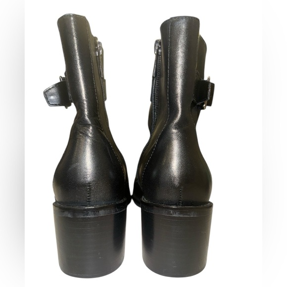 Donald J. Pliner Dusten Black Leather Boots with Buckles & Zipper Detail size 7 - Picture 5 of 10